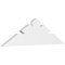 Ekena Millwork Saratoga Architectural Grade PVC Gable Bracket, 48"W x 14"H x 2"D x 6"F, 7/12 Pitch GBP048X14X0206SAR00 - alternate 1